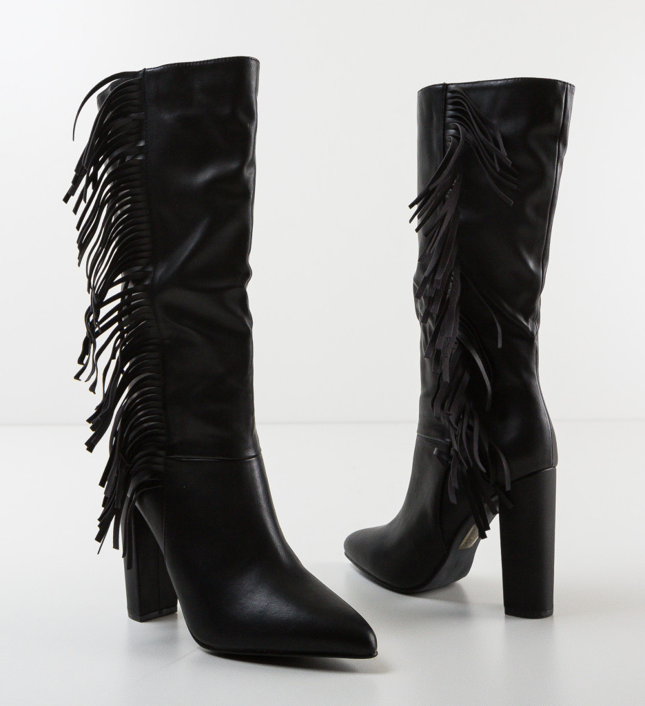 Cizme Dama Macias | Eleganta Neagra - imagine 8