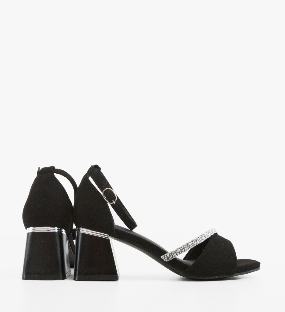Sandale cu toc Orad Negre | Eleganță și Stil - imagine 4