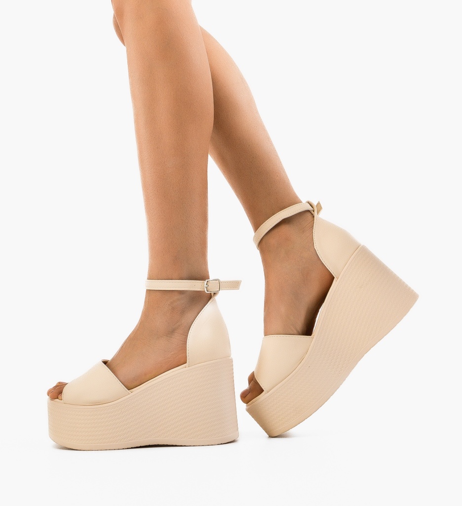 Platforme Dama Tamar Bej - Eleganță și Confort - imagine 2