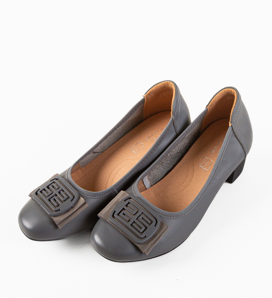 Pantofi cu toc Bobbi Gri - Eleganță și Stil - imagine 6