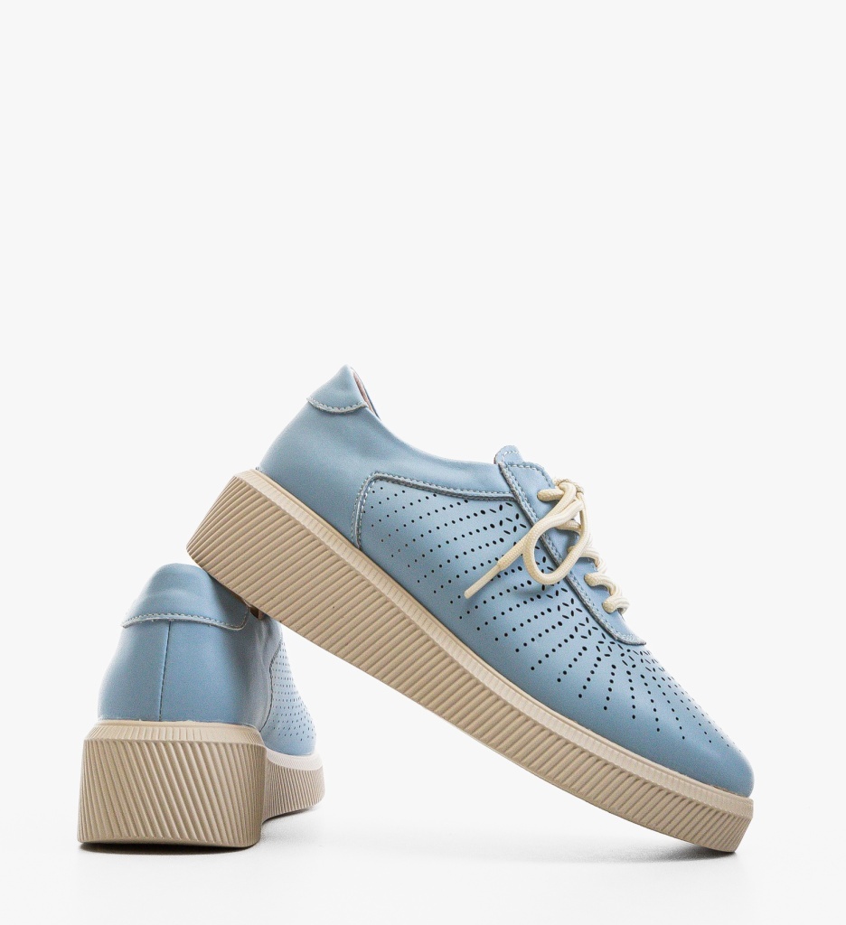 Pantofi Casual Lehe Albastri Confortabili - imagine 5