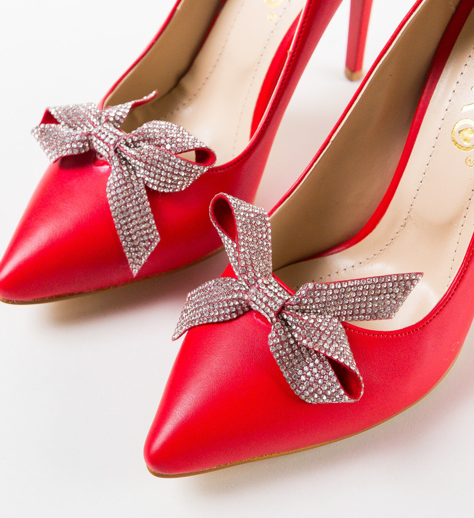 Pantofi cu Toc Rosii Fanse | Look Elegant - imagine 7