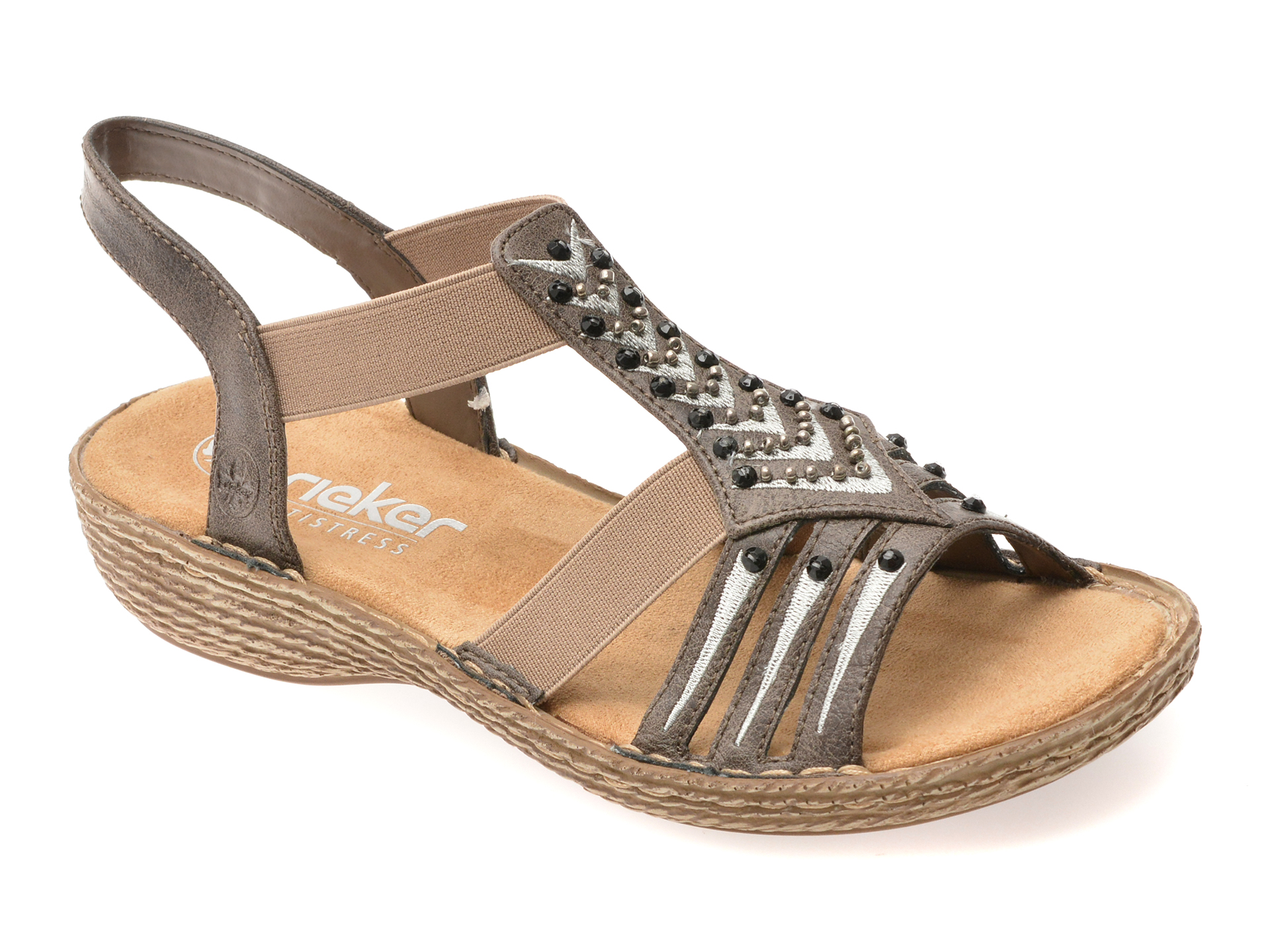 Sandale Rieker Gri | Confort Piele Ecologica - imagine 2