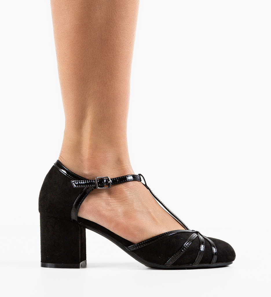 Pantofi cu Toc Nguyen Negri - Eleganță la Fiecare Pas - imagine 4