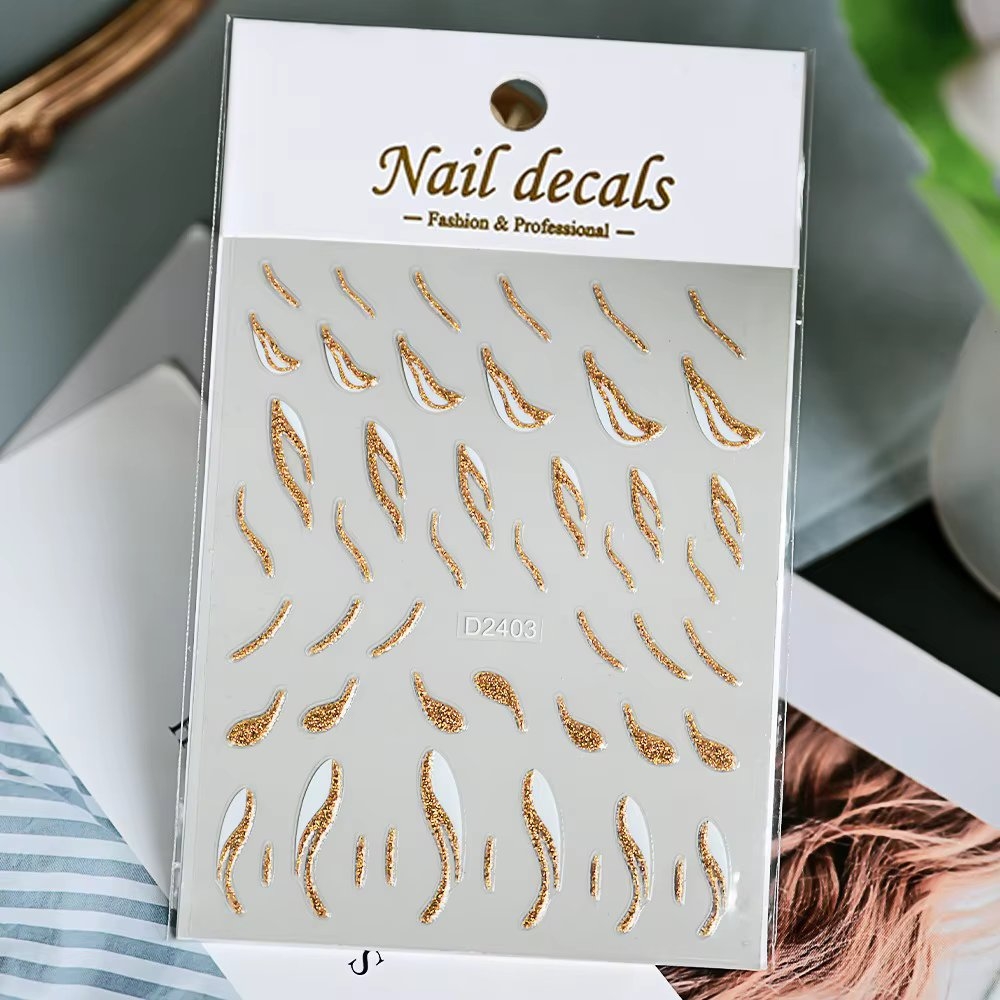 Abtibilduri Unghii Marquise Auriu | Nail Art Rapid
