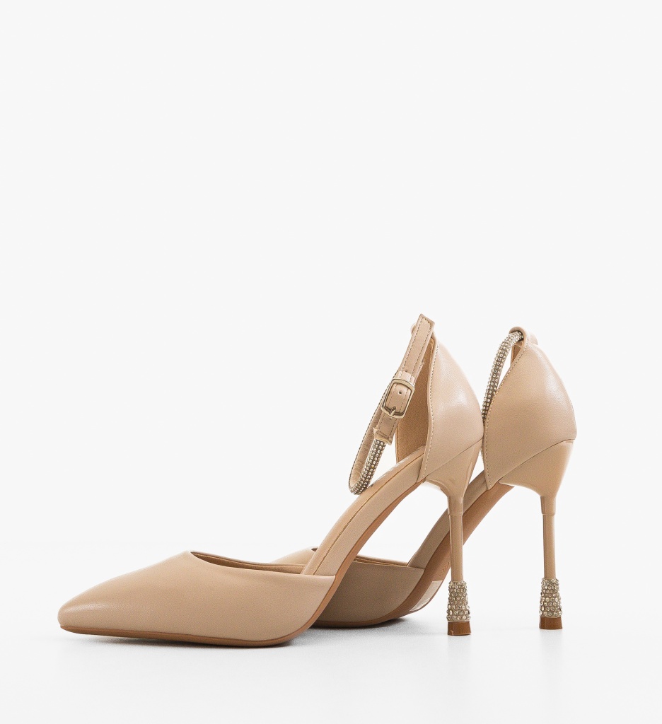 Pantofi cu Toc Yanu Bej - Eleganță și Confort - imagine 5