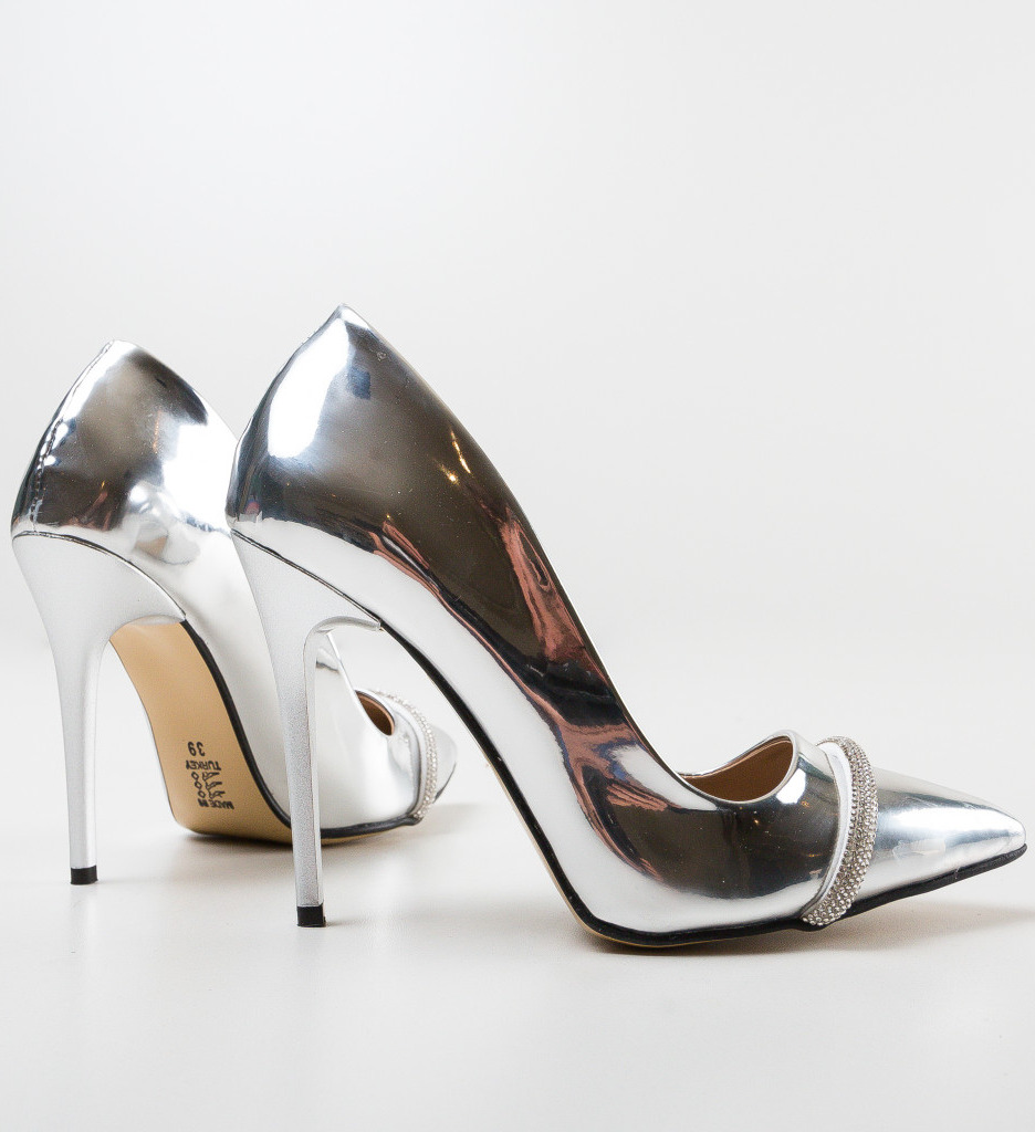 Pantofi Uzunak Argintii | Eleganță la Ocazii Speciale - imagine 6