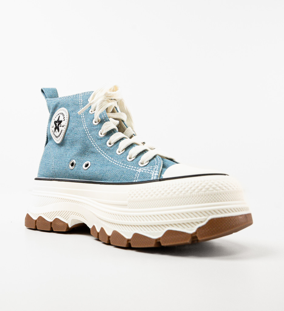Sneakers dama Puss albastri - Confort sporit - imagine 4