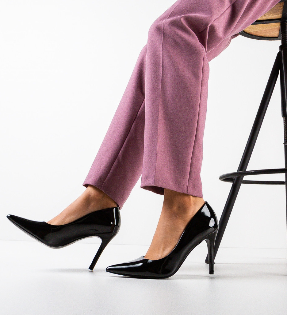 Pantofi cu Toc Olson Negri | Eleganță Asigurată - imagine 2