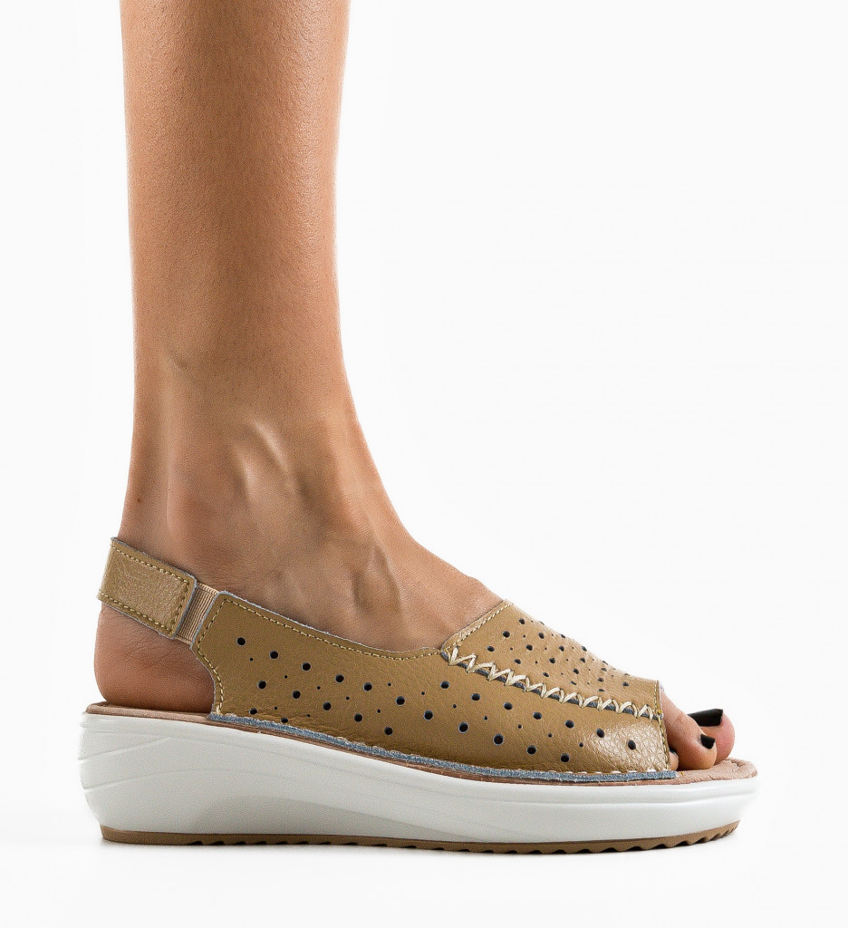Platforme Casual Lindone Bej - Stil și Confort - imagine 4