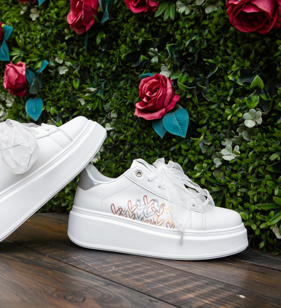 Sneakers Dama Ilius Argintii - Stil și Confort
