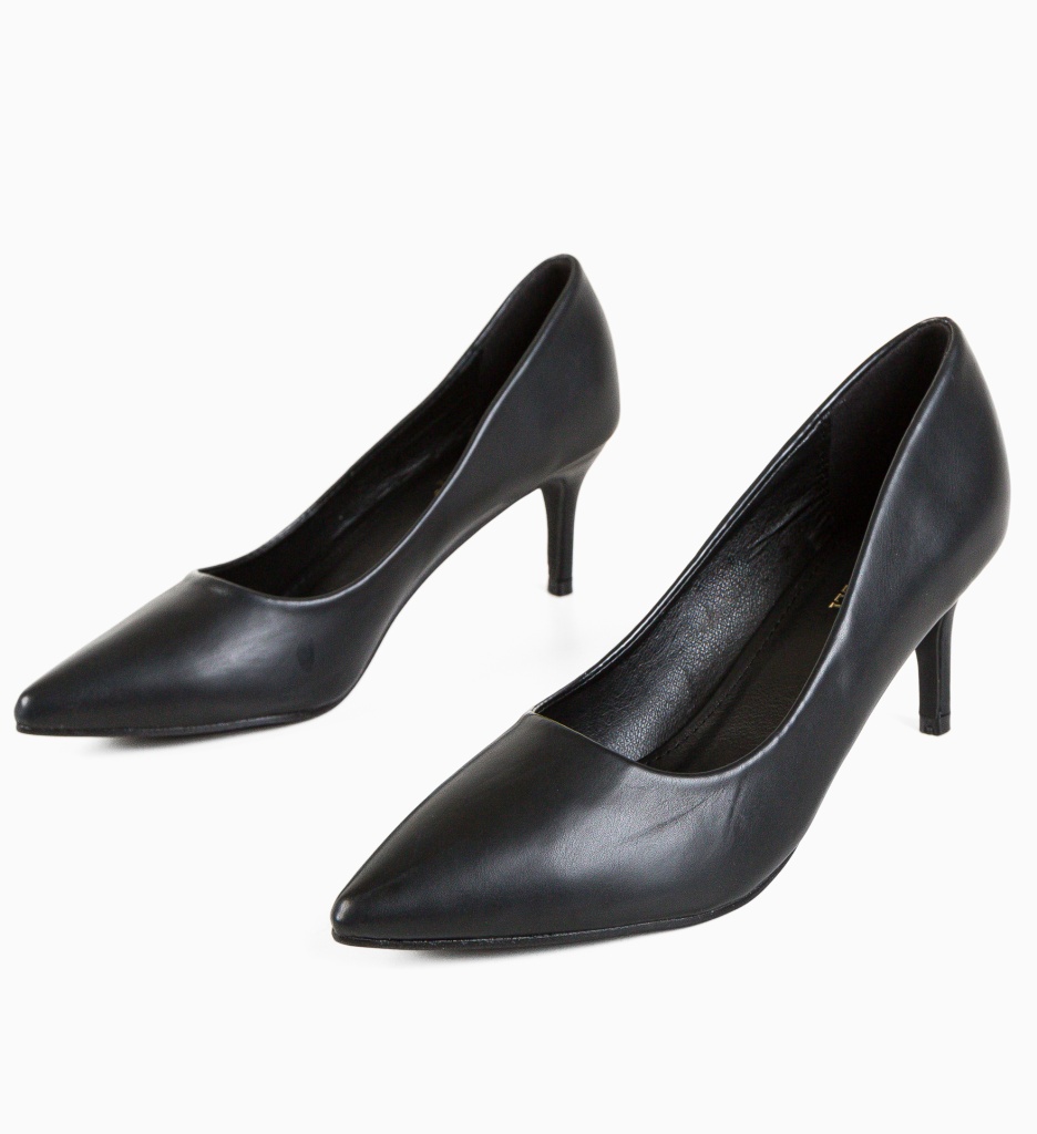 Pantofi Rikea Negri Eleganți cu Toc - imagine 5