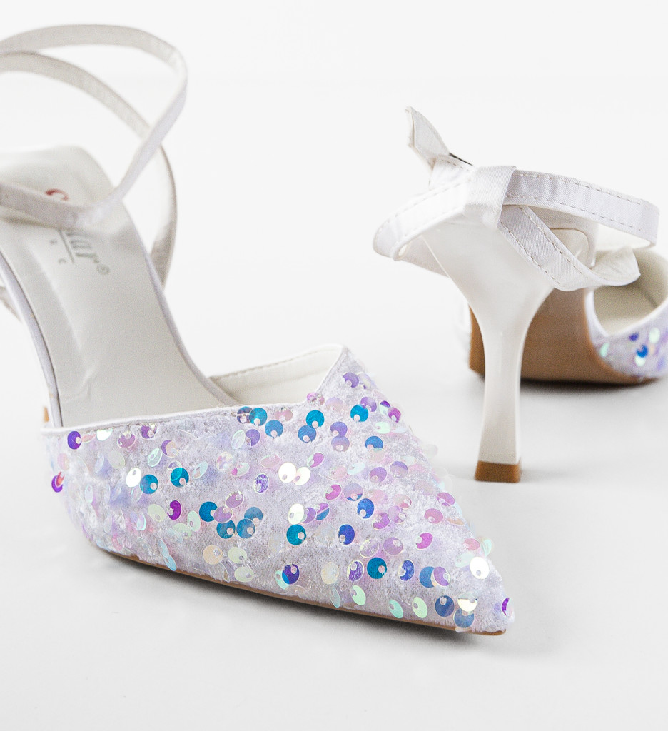 Pantofi cu Toc Santia Albi | Eleganță Asigurată - imagine 8