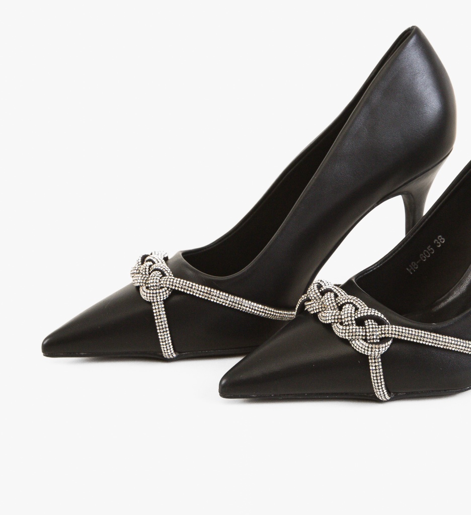 Pantofi Stiletto Abrams Negri - Eleganță Maximă - imagine 7