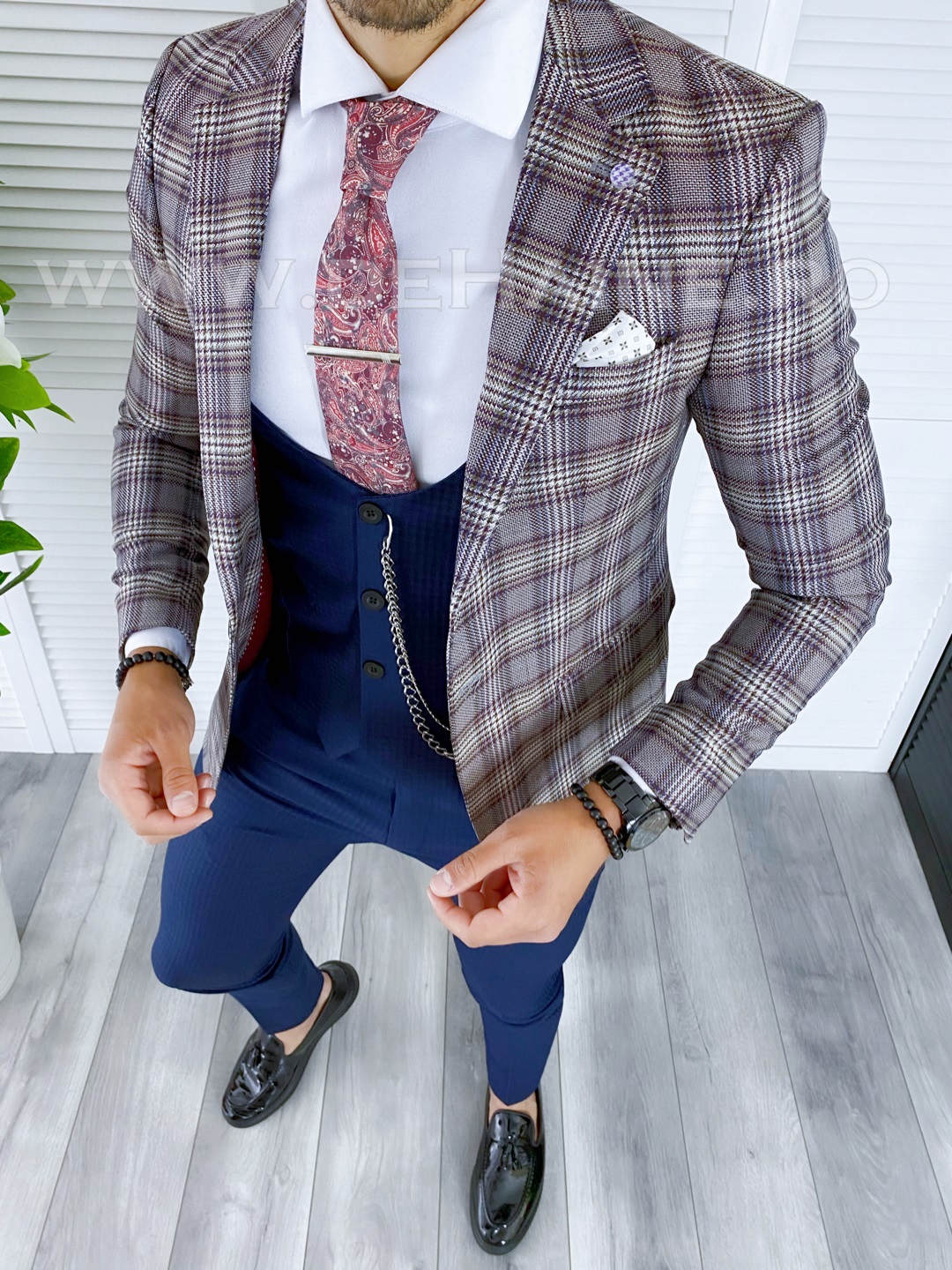Sacou Barbati Carouri Slim Fit | Elegant