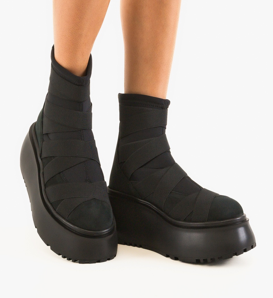 Ghete Dama Geratomo Negre | Eleganță și Confort - imagine 2