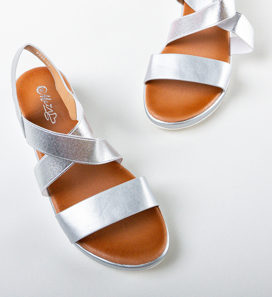 Platforme Dama Banba Argintii | Stil Elegant - imagine 5