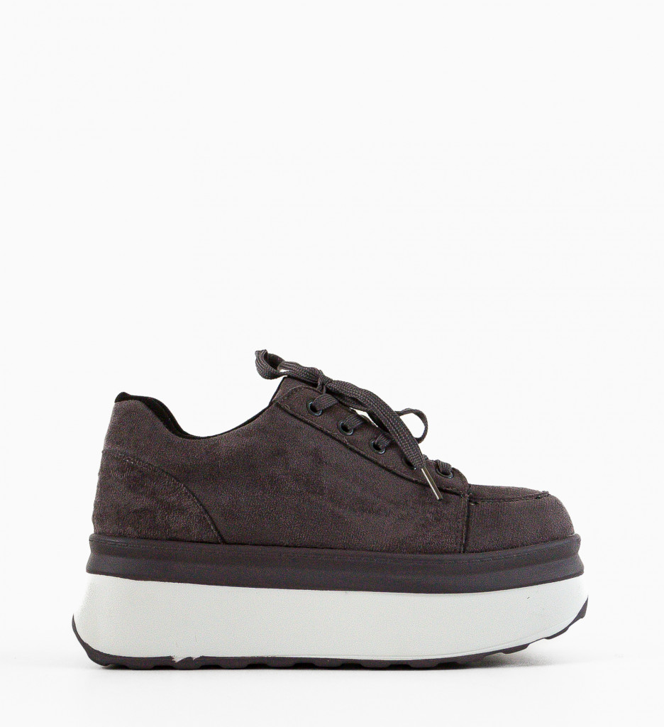 Pantofi Casual Kampus Gri - Confort și Stil Urban - imagine 2
