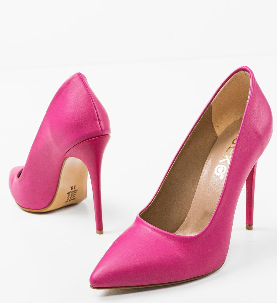 Pantofi Rytorya Fuchsia cu Toc Eleganți - imagine 5