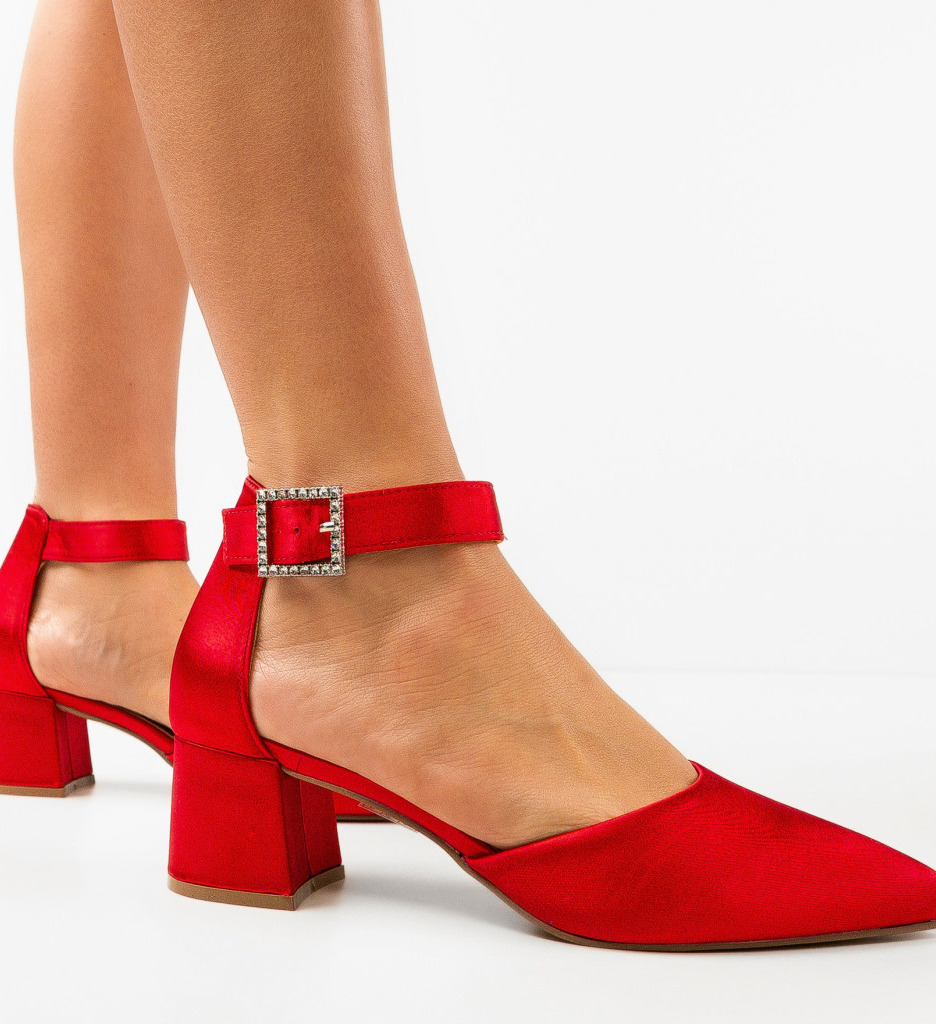 Pantofi Nature Rosii | Toc Eleganți