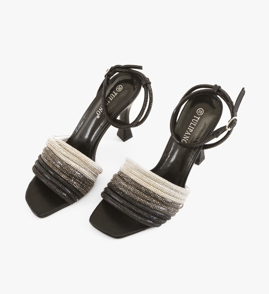Sandale cu toc Aayan Negre - Eleganță și Stil - imagine 5