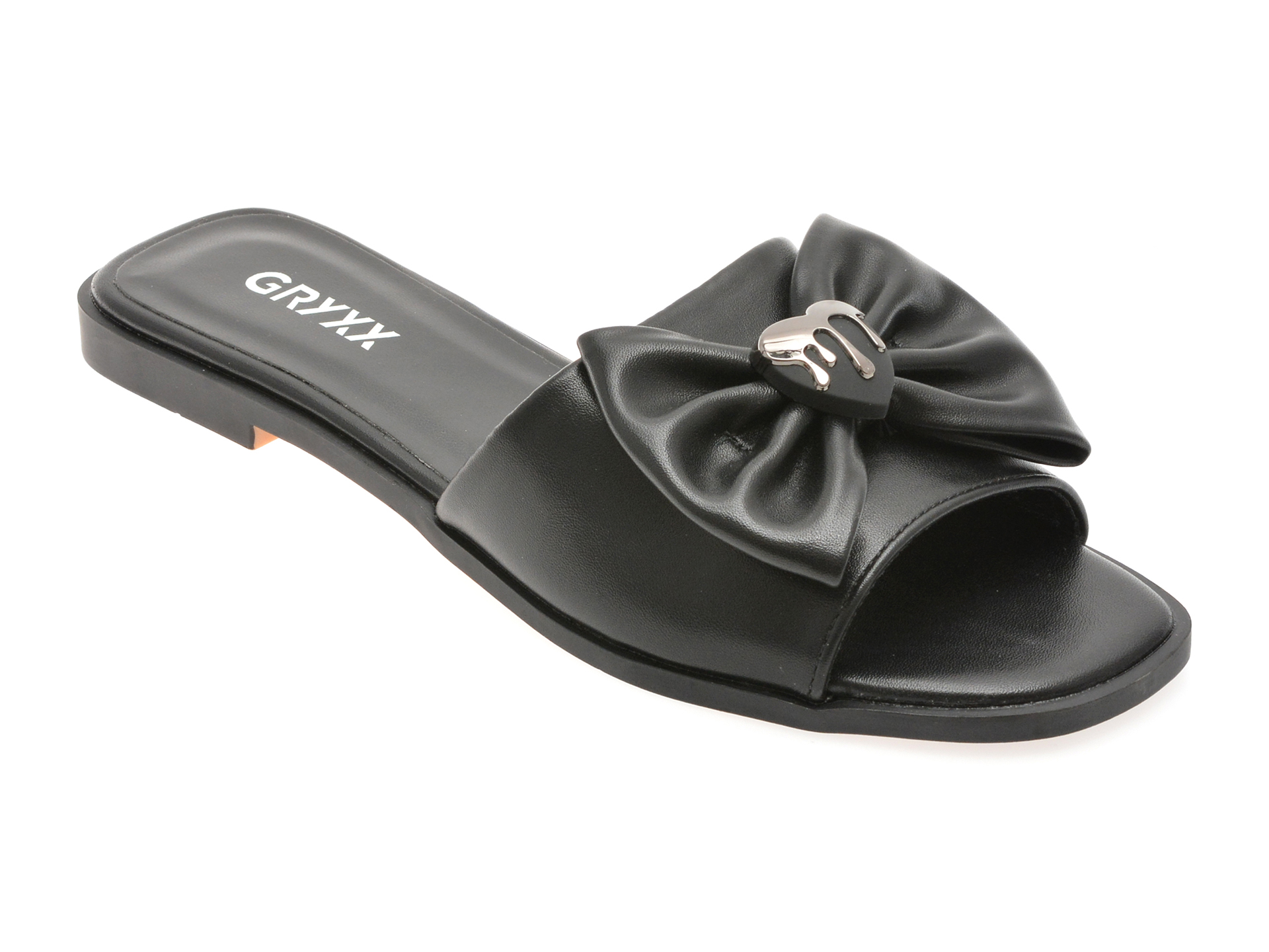 Papuci Gryxx Negri din Piele Ecologică