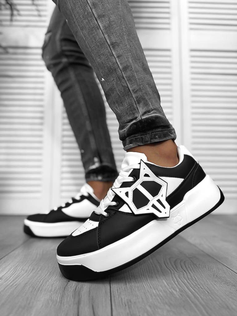 Adidași Casual Bărbați Alb-Negru - Confort Maxim