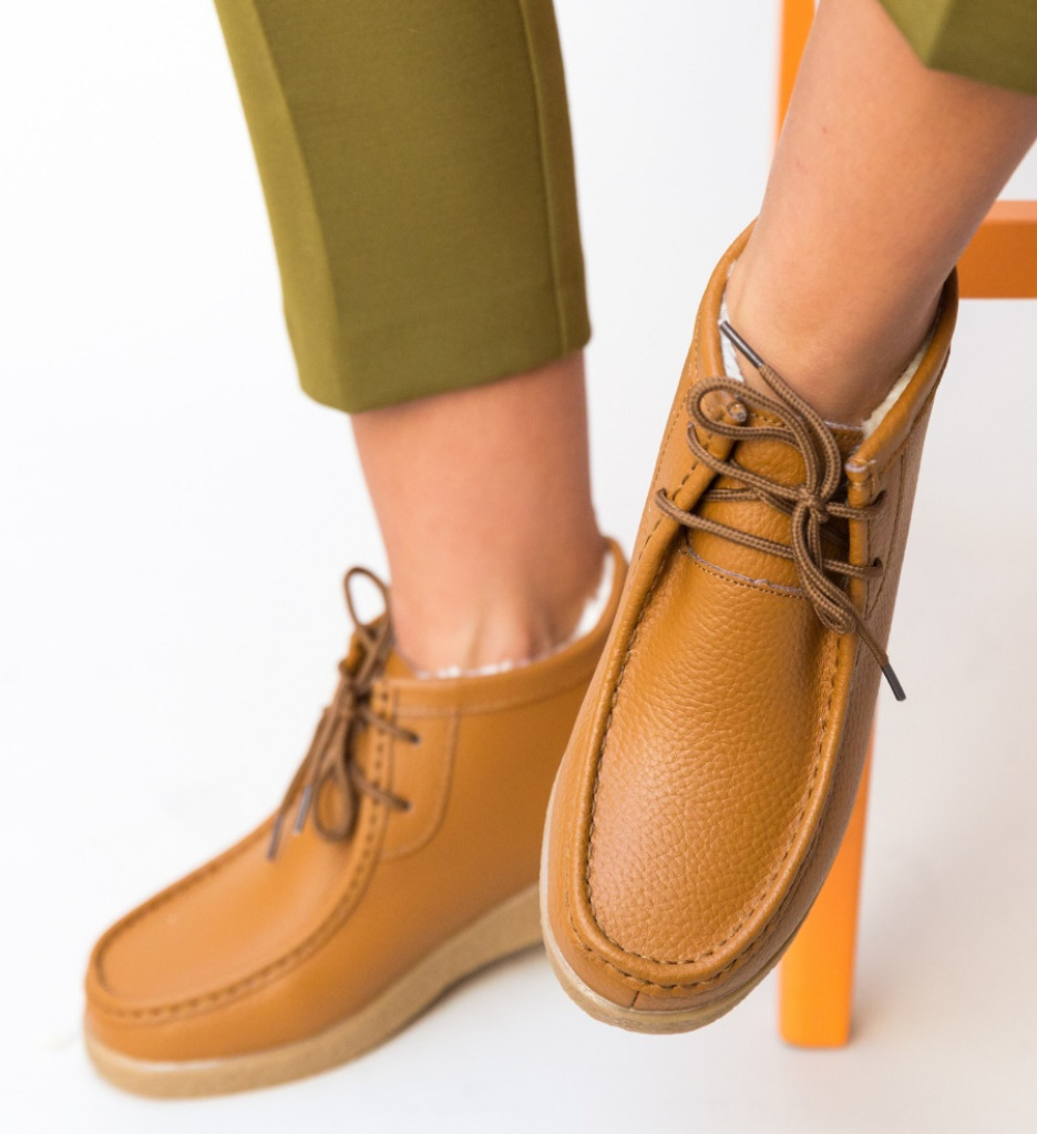 Pantofi Casual Munela Camel - Confort și Stil