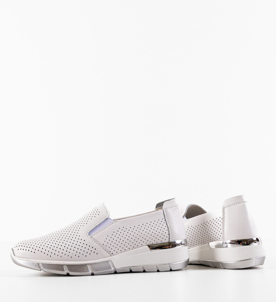 Pantofi Pufine Albi Casual - Confort și Stil - imagine 9