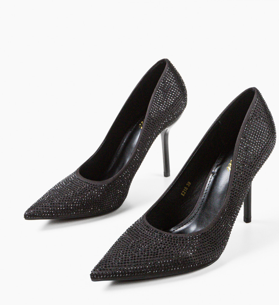 Pantofi Eleganți cu Toc Maritta Negri - imagine 5