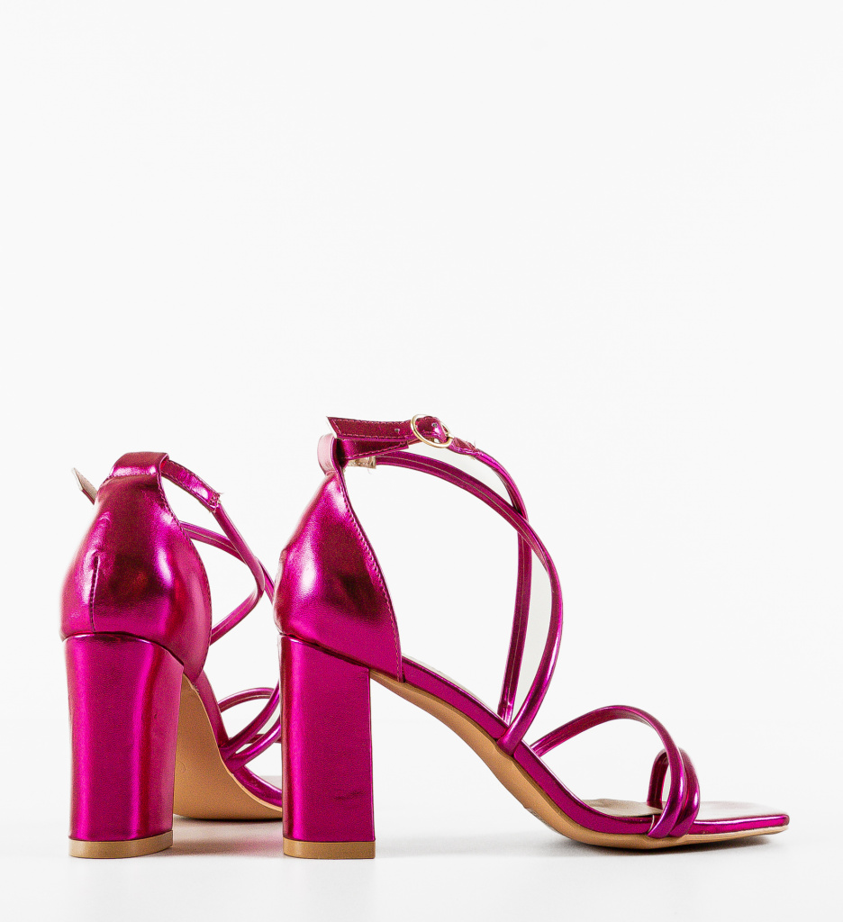 Sandale Toc Fuchsia Mies | Look Îndrăzneț - imagine 5