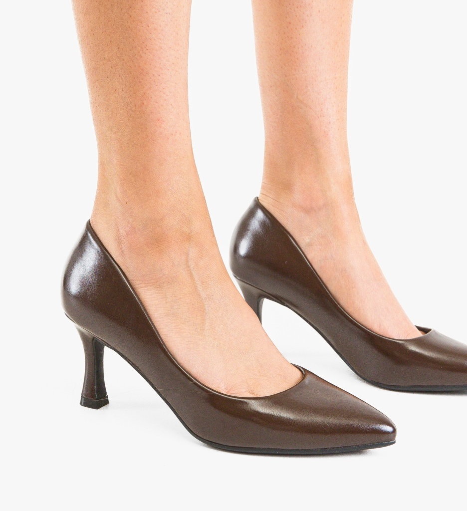 Pantofi Dama Hamilton Maro cu Toc Eleganți - imagine 4