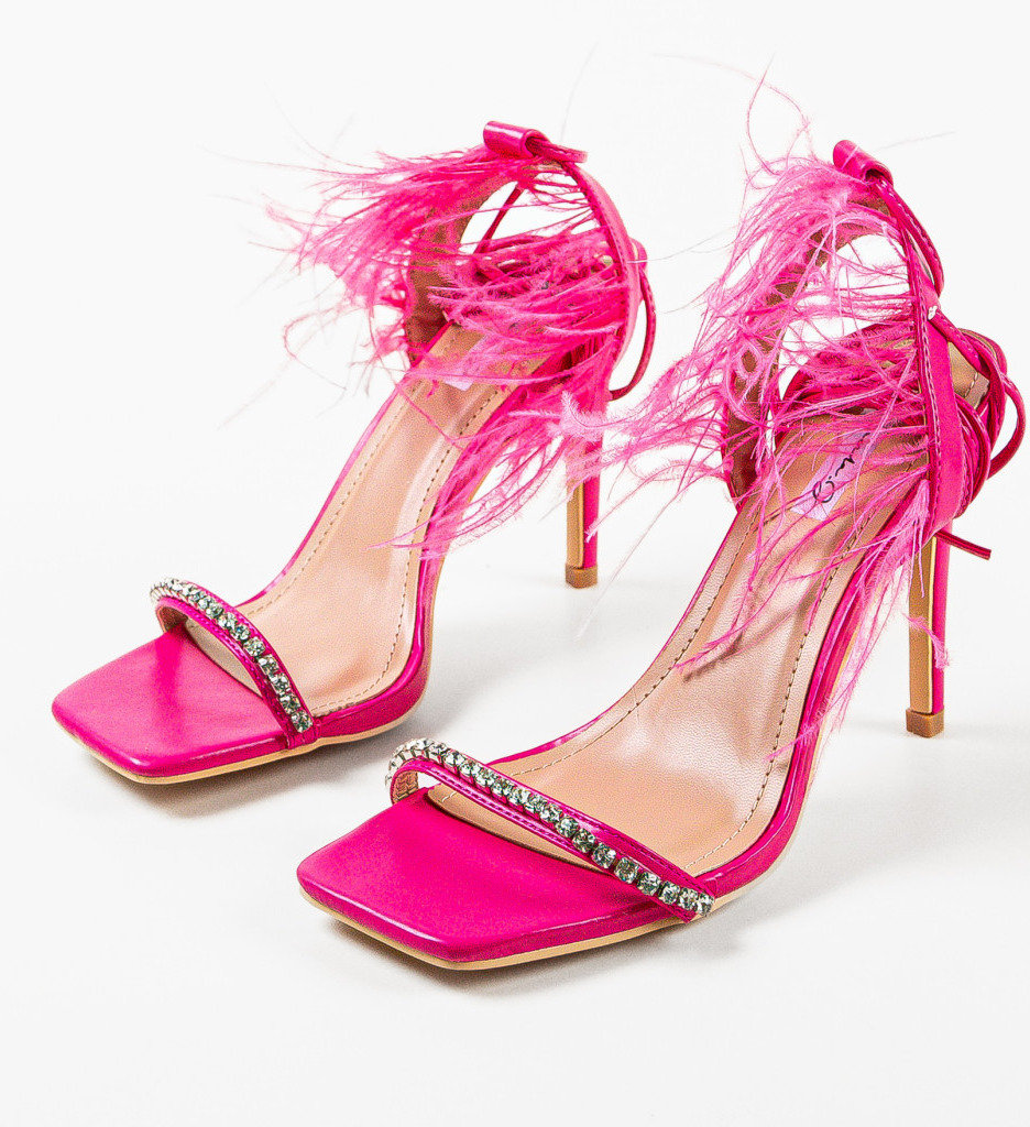 Sandale Philippa Roz cu Toc Elegante - imagine 5