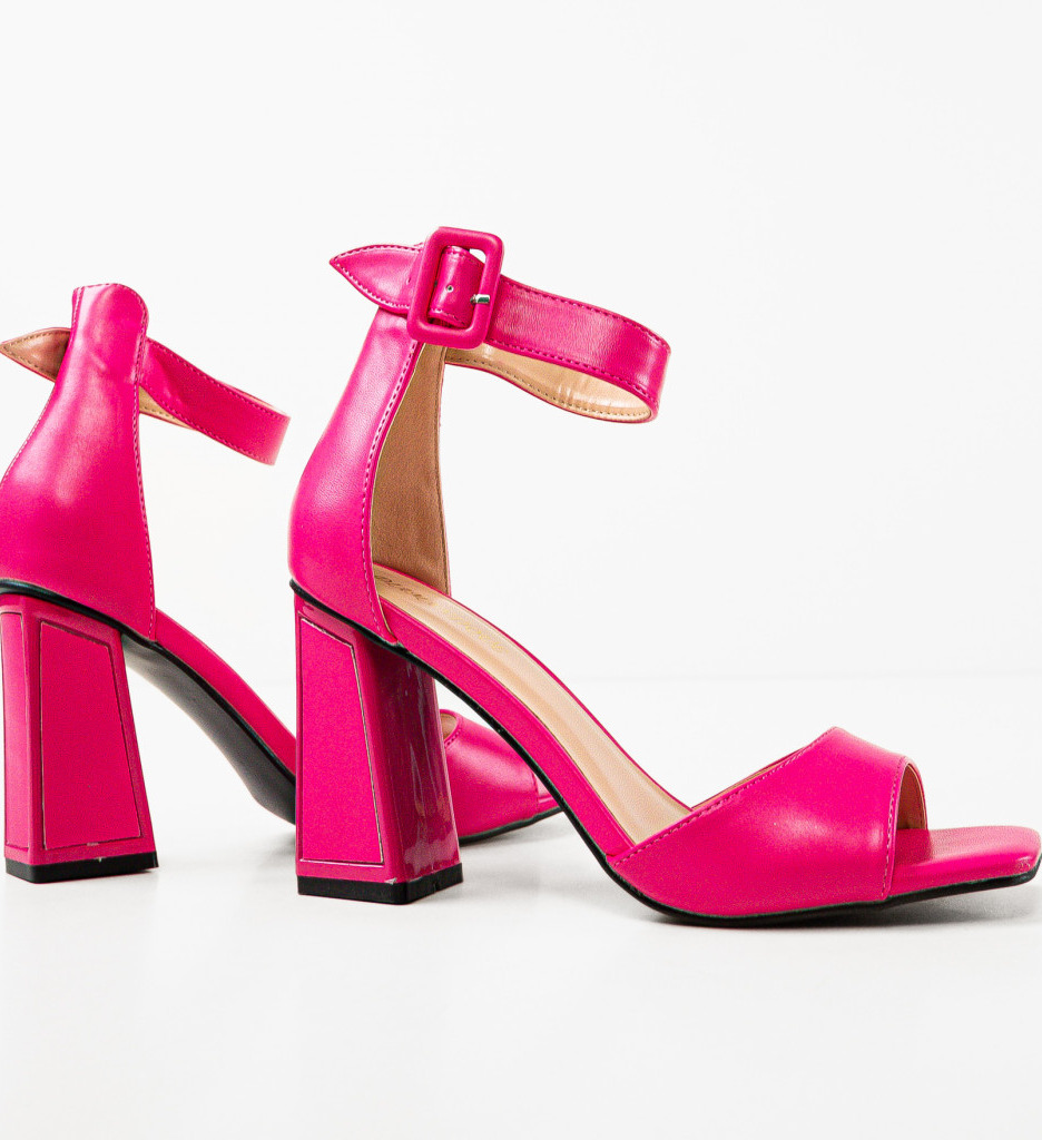 Sandale Toc Shanthi Fuchsia - Eleganță Vibrantă - imagine 8