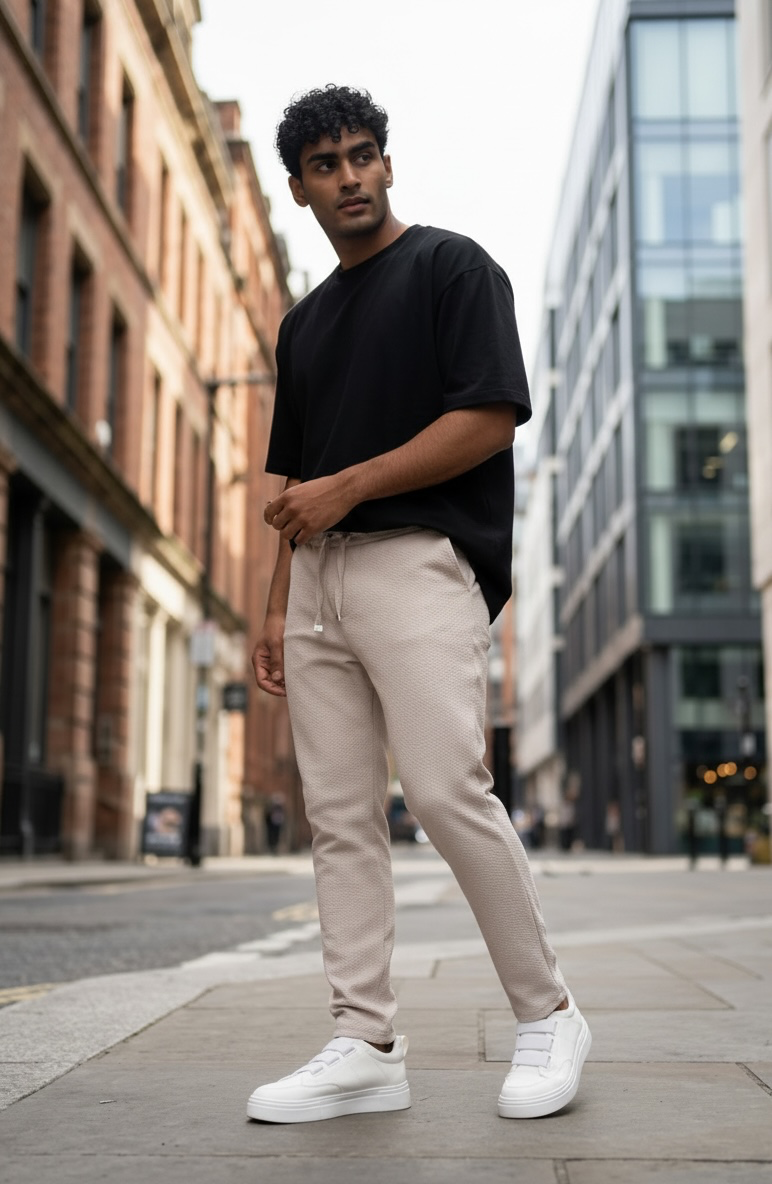 Pantaloni barbati casual bej 3001 42-2.1