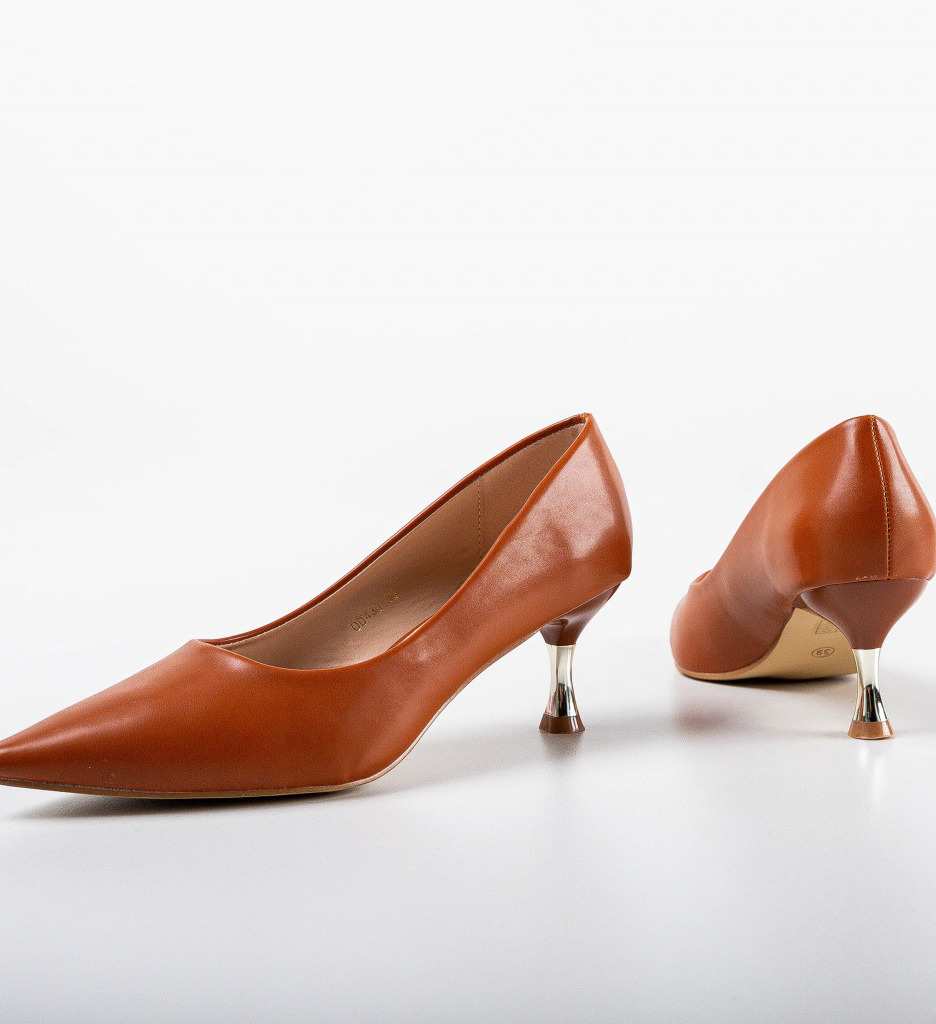 Pantofi Camel cu Toc Elegant - Stil și Confort - imagine 5