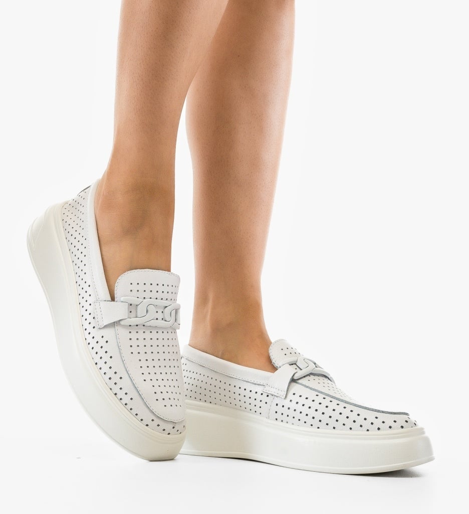 Pantofi Casual Lezzer Albi - Stil și Confort Zilnic