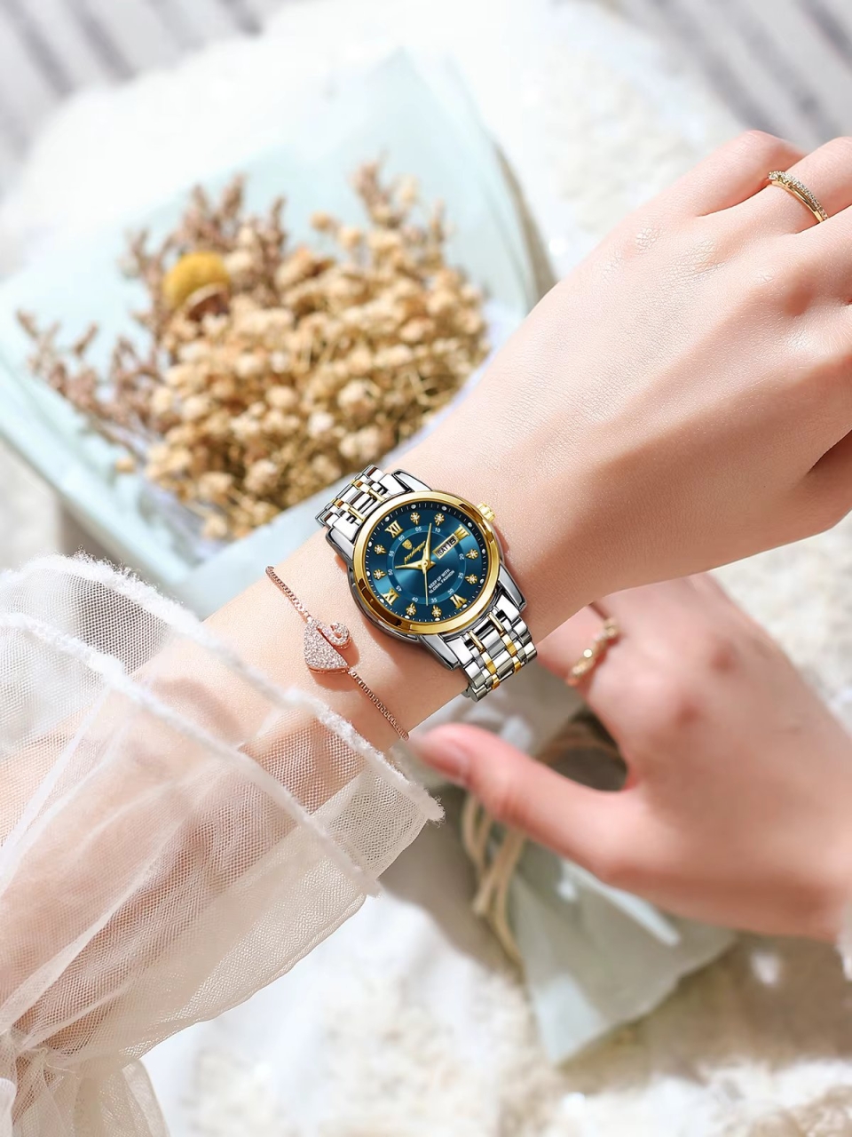Ceas Poedagar CS1803 - Eleganță din oțel inoxidabil - imagine 3