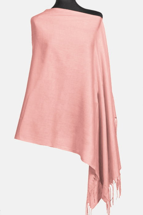 Eșarfă Roz Somon Cashmere Subțire | Shopika