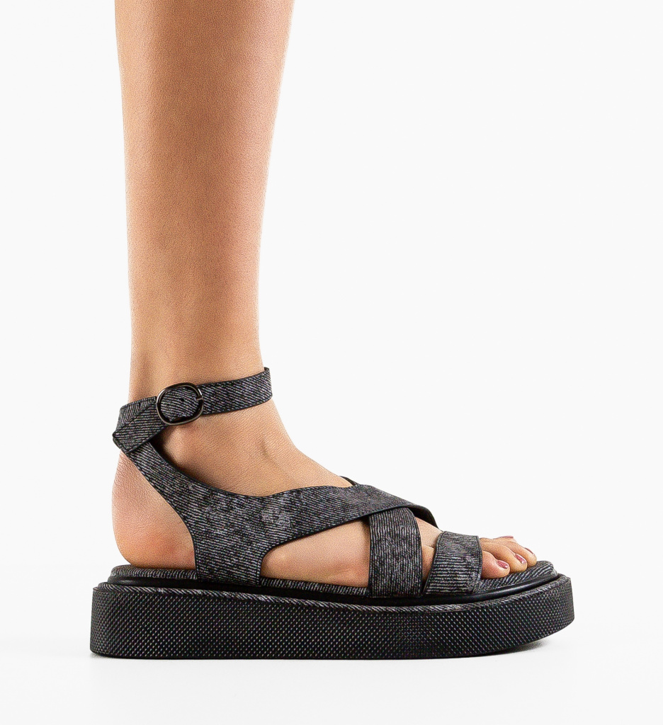 Sandale Dama Greten Negre | Eleganță și Stil - imagine 4