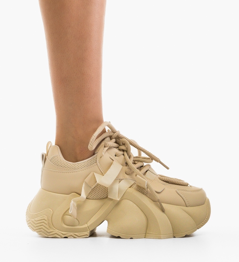 Sneakers Dama Thild Bej - Confort și Stil - imagine 6