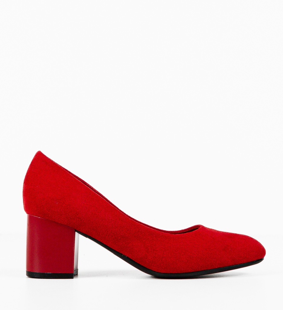 Pantofi Kedel Rosii Eleganți cu Toc - imagine 5