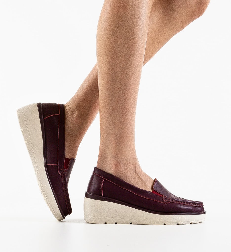 Pantofi Casual Atic Wine - Eleganță și Confort - imagine 2
