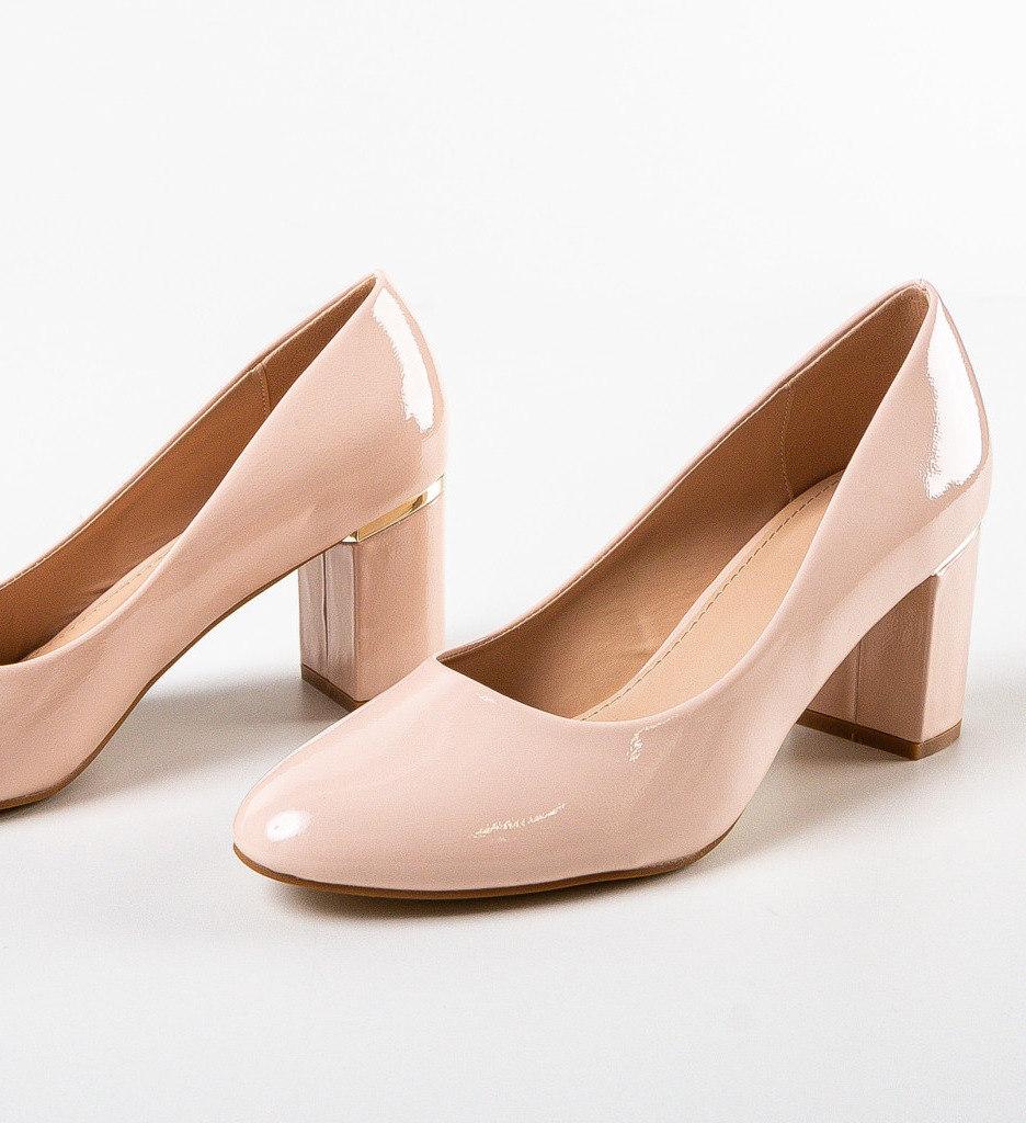 Pantofi Roach Bej cu Toc Eleganți - imagine 7