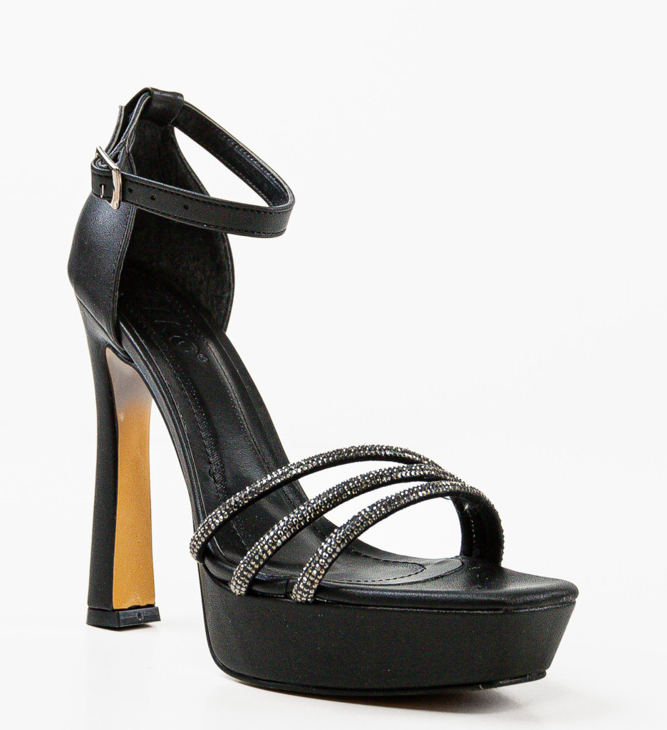 Sandale Hana Negre 2 | Eleganță și Stil - imagine 5