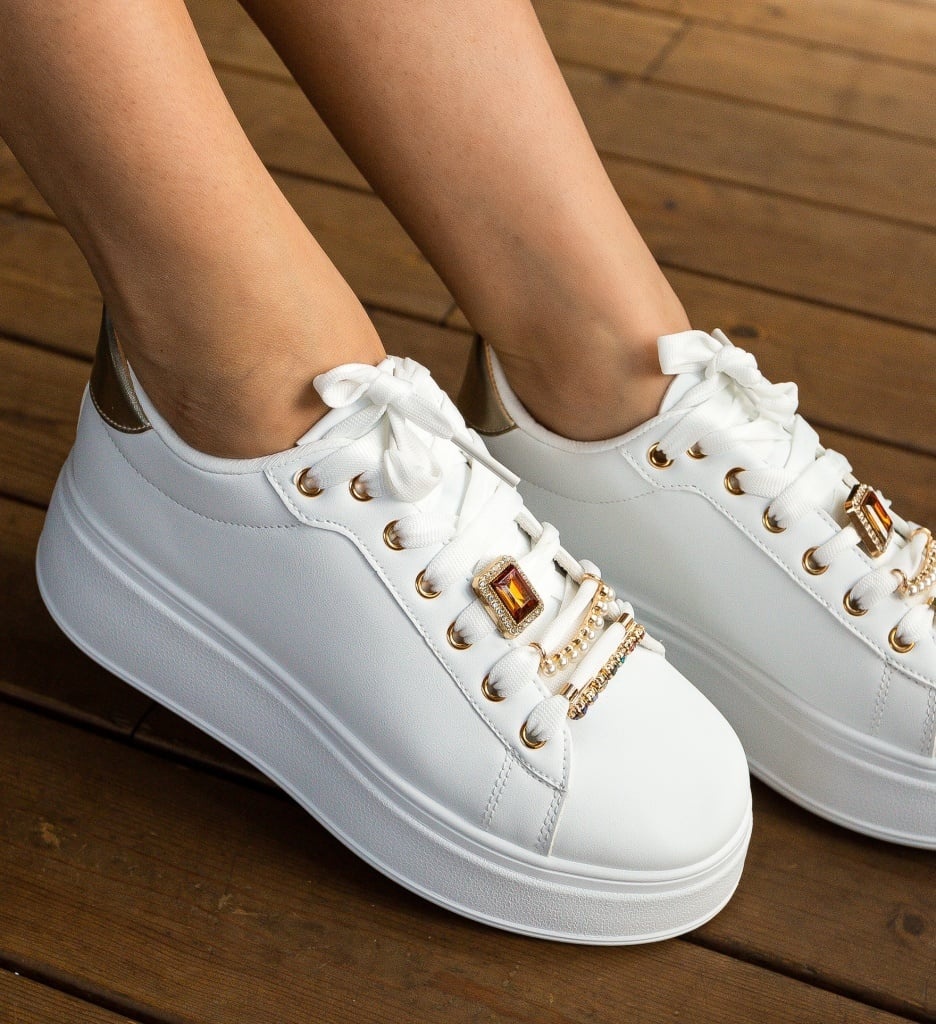 Sneakers Dama Bryson Albi | Confort și Stil - imagine 3