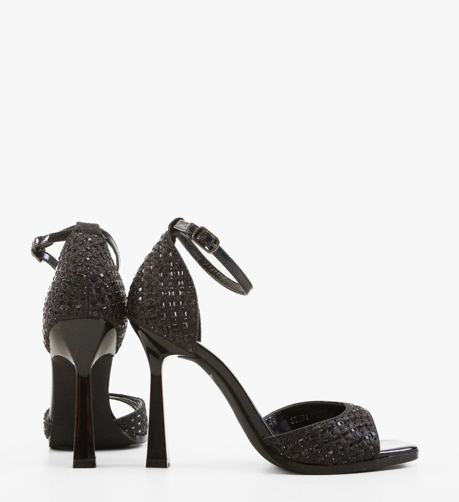 Sandale cu toc Yaheu Negre | Eleganță și Stil - imagine 4