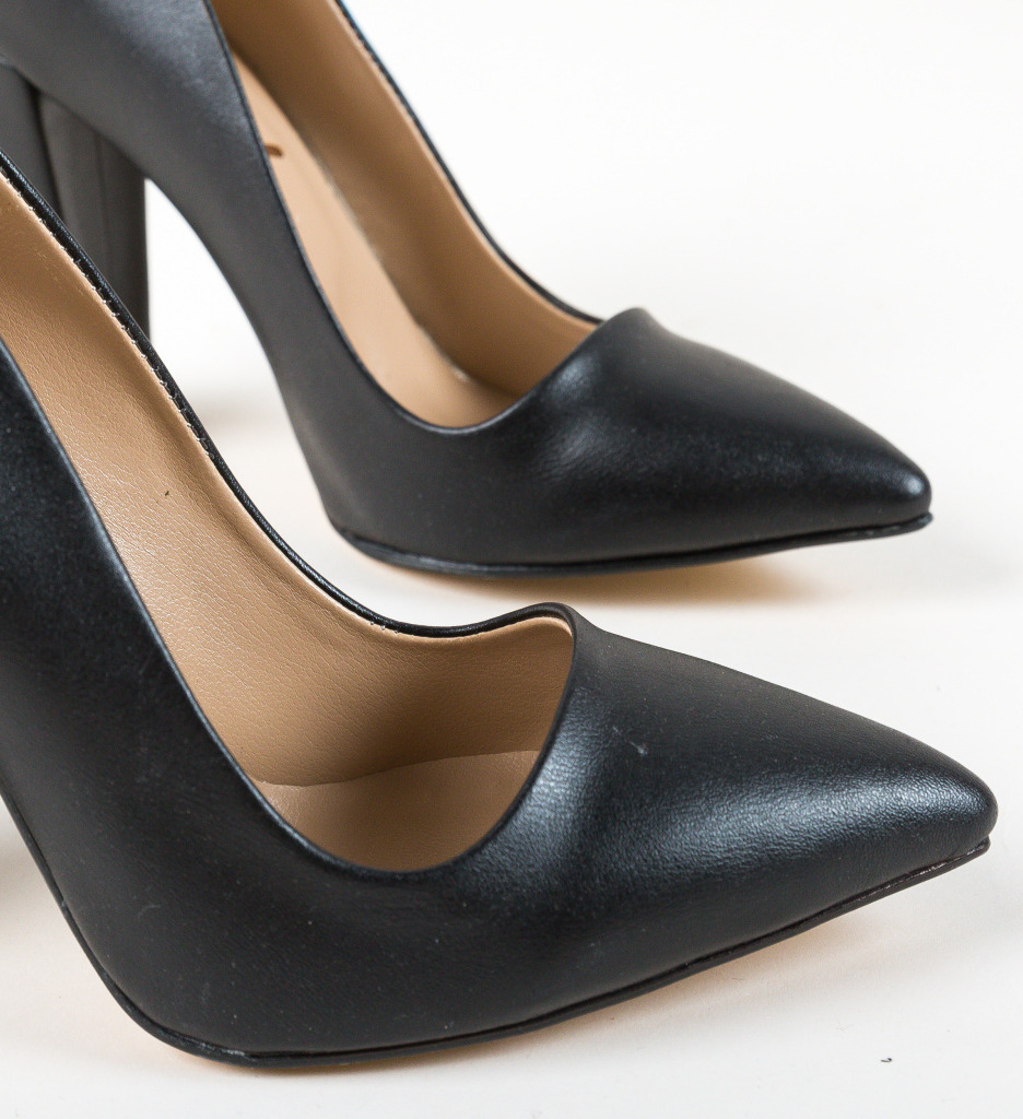 Pantofi cu Toc Sunshine Negri 3 - Stil Versatil - imagine 5