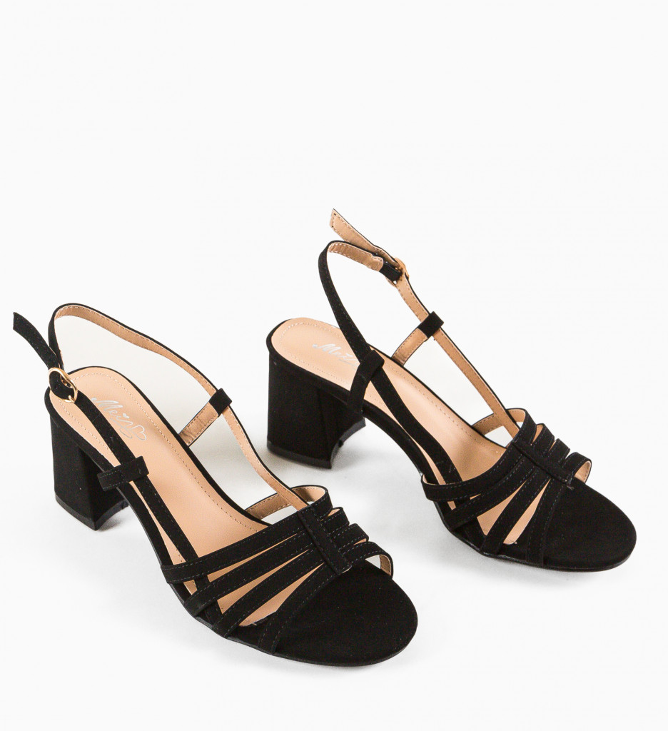 Sandale cu Toc Stussy Negre | Eleganță și Stil - imagine 9