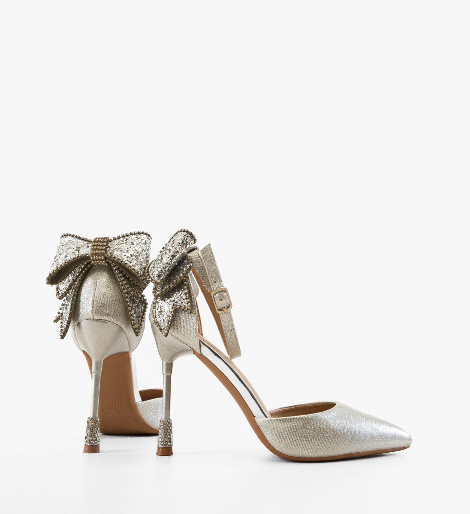 Pantofi cu Toc Ozkale Argintii - Eleganță Asigurată - imagine 6